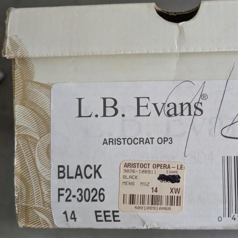 L.B. Evans | Mens  Aristocrat Opera Slip On Slippers Size 14 EEE